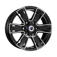 Литой диск КиК Севенна 7R17 6x139.7 DIA106.1 ET30 алмаз черный