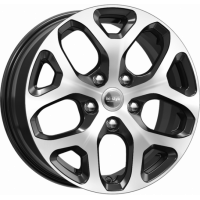 Литой диск КиК КС869 6.5R16 4x100 DIA60.1 ET50 алмаз черный